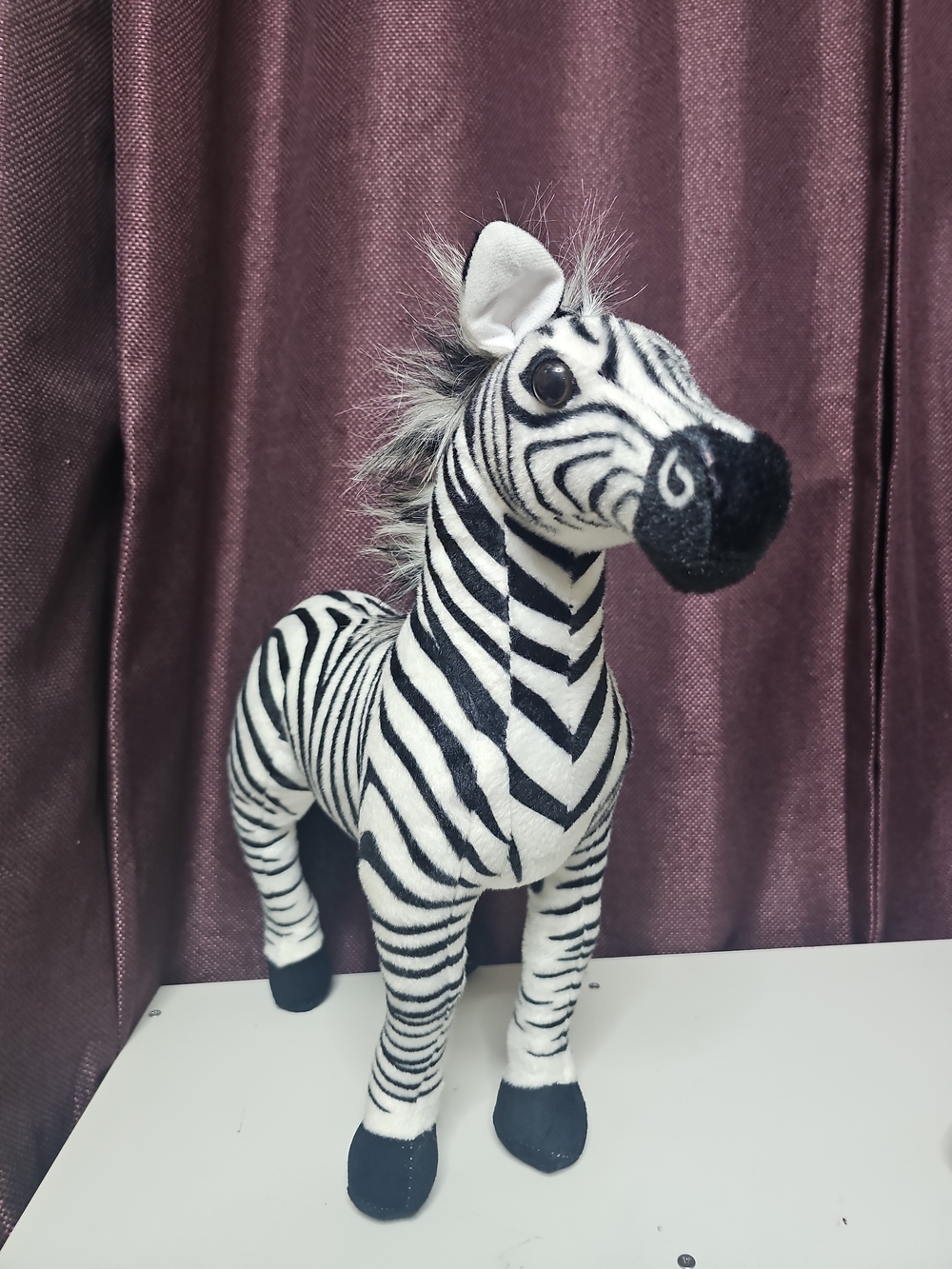 Zebra  Plush Tiger Tale Toys  Zebenjo Bendable Legs 16 Inch Tall